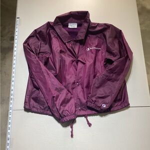 Champion Women's Windbreaker Jacket in Burgundy Plum